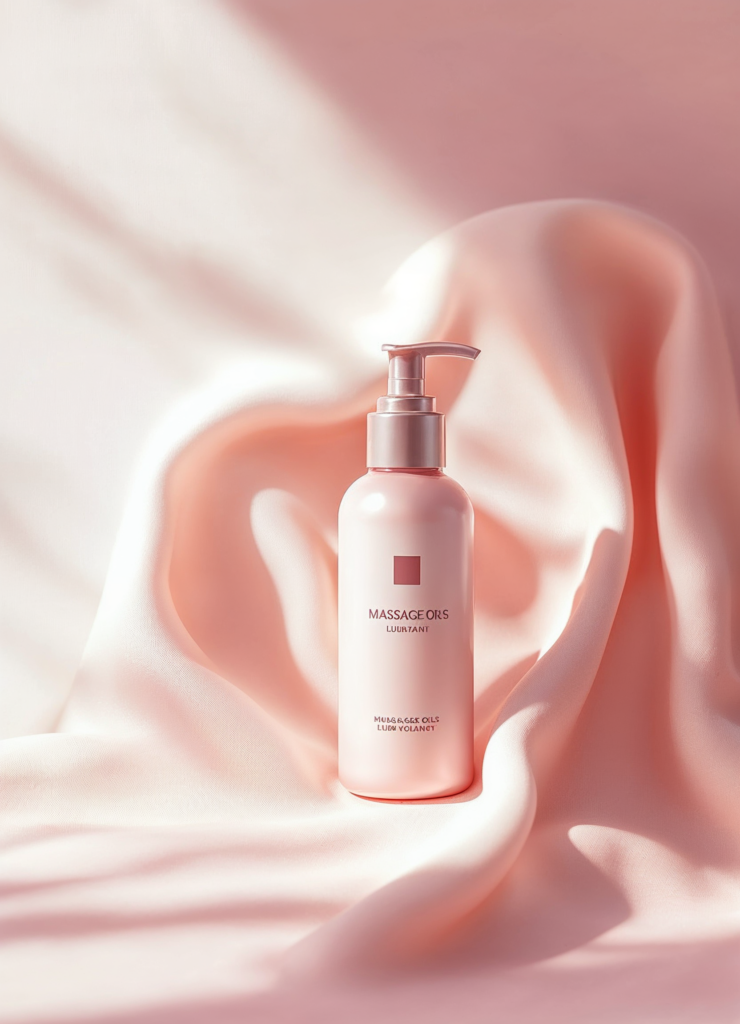 Un bote de crema de masaje.