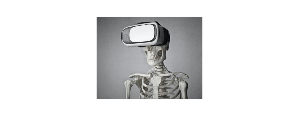 esqueleto con realidad virtual
