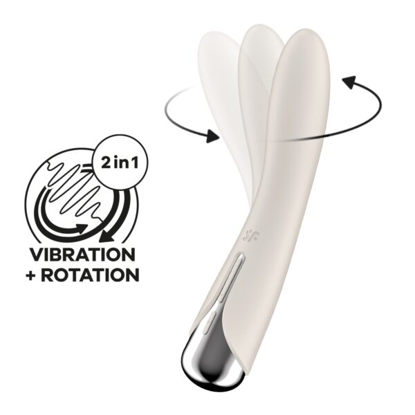 VIBRADOR SPINNING VIBE 1 BEIGE SATISFYER - Imagen 8