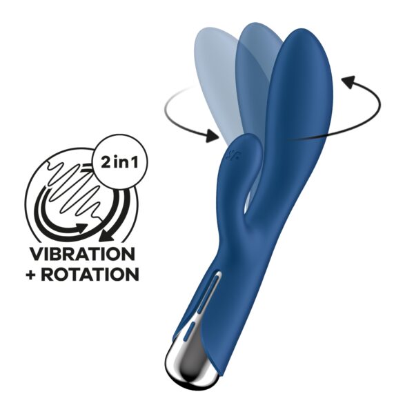 VIBRADOR SPINNING RABBIT 1 AZUL SATISFYER - Imagen 8