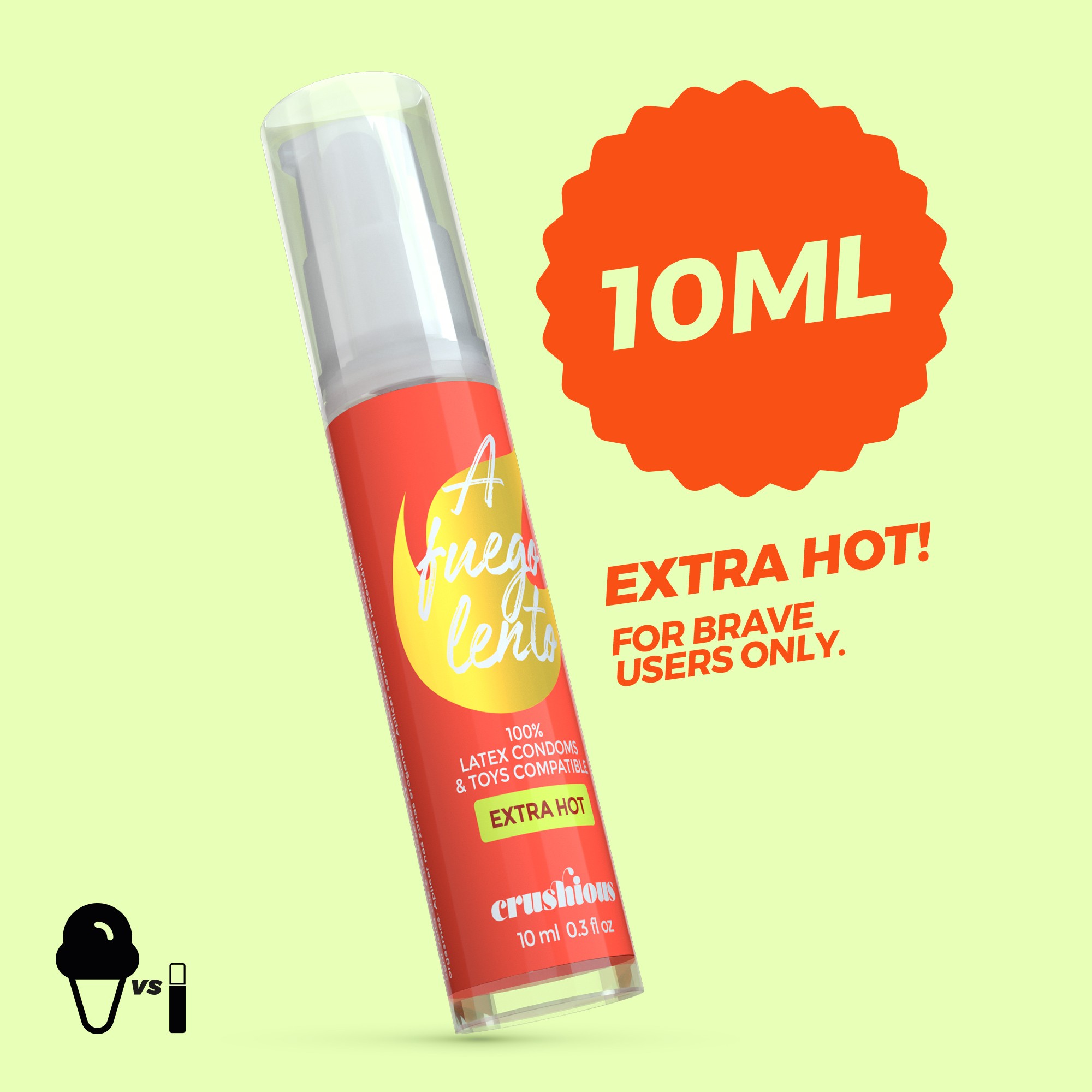 GEL LUBRICANTE A FUEGO LENTO DE EFECTO CALOR CRUSHIOUS 10ML - Imagen 7