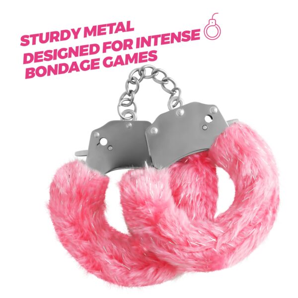 SPANGLE ESPOSAS DE METAL CON PELUCHE ROSA CRUSHIOUS - Imagen 7