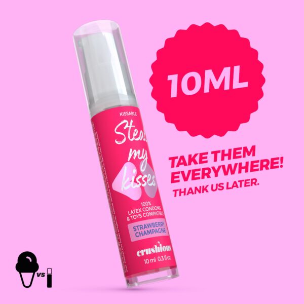 GEL LUBRICANTE STEAL MY KISSES DE SABOR FRESA Y CHAMPÁN CRUSHIOUS 10ML - Imagen 7