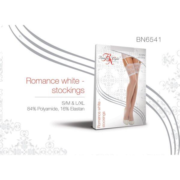 MEDIAS DE LIGUEROS ROMANCE BLANCO BEAUTY NIGHT FASHION - Imagen 4