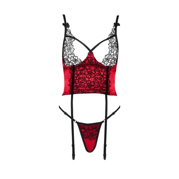 CORSÉ Y TANGA OLENA ROJO BEAUTY NIGHT FASHION - Imagen 8