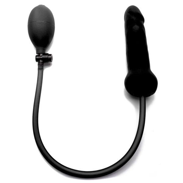 DILDO INFLABLE DONG DE SILICONA OUCH! NEGRO - Imagen 3