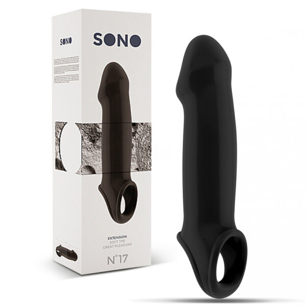 FUNDA CON EXTENSIÓN PARA EL PENE SONO Nº17 NEGRA