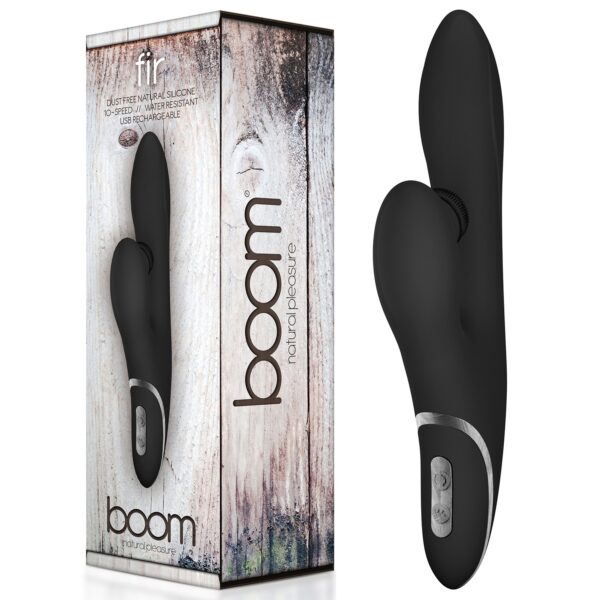 VIBRADOR RECARGABLE FIR BOOM NEGRO