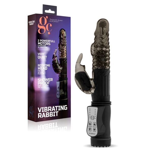 VIBRADOR VIBRATING RABBIT NEGRO