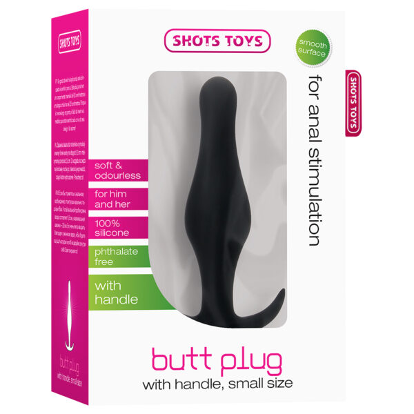 PLUG ANAL BUTT PLUG CON MANGO NEGRO PEQUEÑO