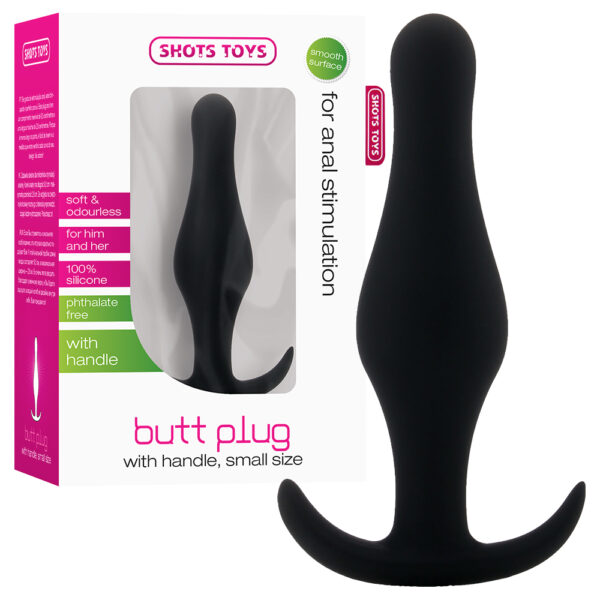 PLUG ANAL BUTT PLUG CON MANGO NEGRO PEQUEÑO - Imagen 3