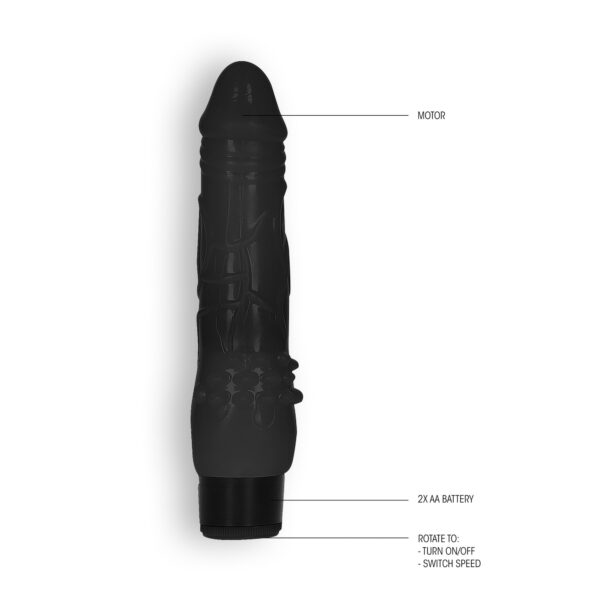 VIBRADOR REALISTA 8" FAT VIBE GC NEGRO - Imagen 3