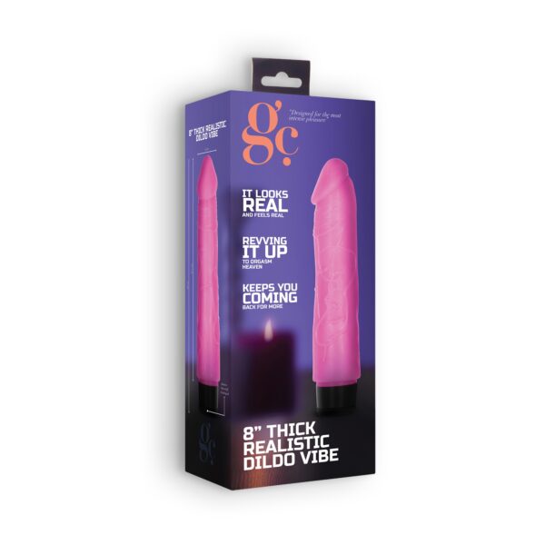 VIBRADOR REALISTA 8" THICK VIBE GC ROSA - Imagen 4