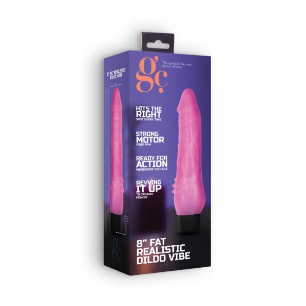 VIBRADOR REALISTA 8" FAT VIBE GC ROSA - Imagen 4