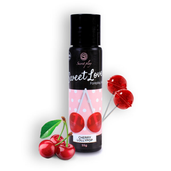 GEL LUBRICANTE CON SABOR A PIRULITO DE CEREZA SWEET LOVE SECRET PLAY 60ML - Imagen 5