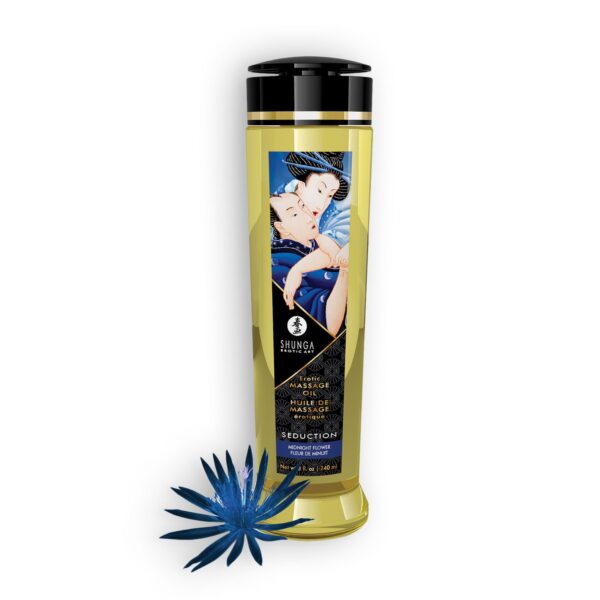 ACEITE DE MASAJE SHUNGA SEDUCTION MIDNIGHT FLOWER 240ML - Imagen 3