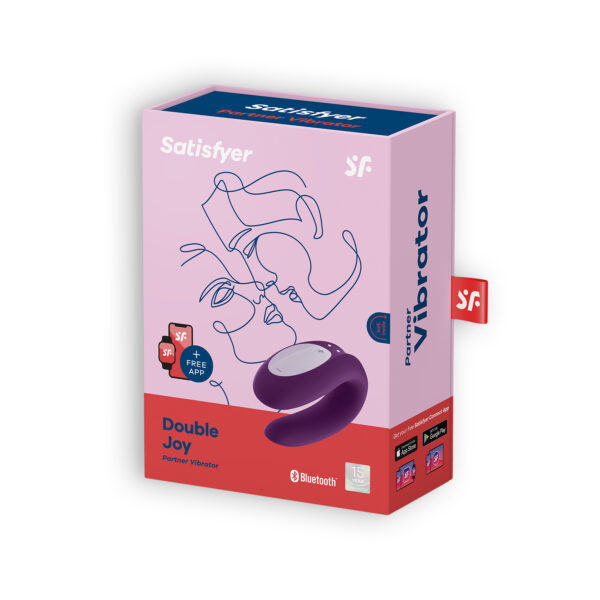 VIBRADOR DOUBLE JOY CON APP SATISFYER MORADO - Imagen 7