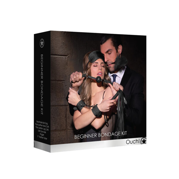 KIT DE BONDAGE BEGINNERS BONDAGE KIT OUCH! NEGRO - Imagen 3