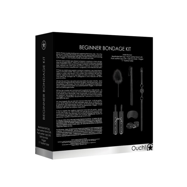 KIT DE BONDAGE BEGINNERS BONDAGE KIT OUCH! NEGRO - Imagen 4