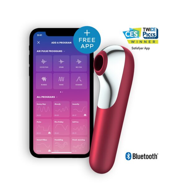 VIBRADOR DUAL LOVE CON APP SATISFYER ROJO - Imagen 6