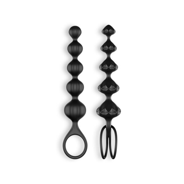 CONJUNTO DE 2 TIRAS LOVE BEADS SATISFYER NEGRAS - Imagen 6