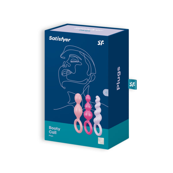 CONJUNTO DE 3 PLUGS ANALES BOOTY CALL SATISFYER COLORIDOS - Imagen 4