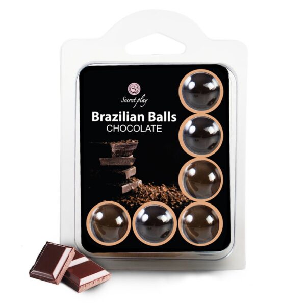 BOLAS LUBRICANTES BESABLES BRAZILIAN BALLS SABOR A CHOCOLATE 6 x 4GR - Imagen 3