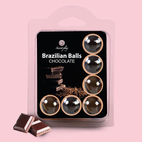 BOLAS LUBRICANTES BESABLES BRAZILIAN BALLS SABOR A CHOCOLATE 6 x 4GR - Imagen 4