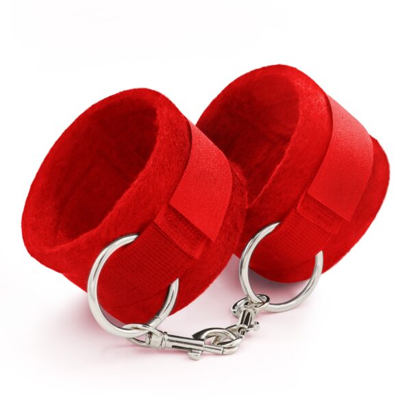 ESPOSAS DE VELCRO TOUGH LOVE CON CADENA DE 40CM EXTRA CRUSHIOUS ROJAS