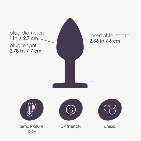PLUG ANAL JOYA BIJOU ROSA PEQUEÑO CRUSHIOUS CON BOLSA ATERCIOPELADA GRATIS - Imagen 3