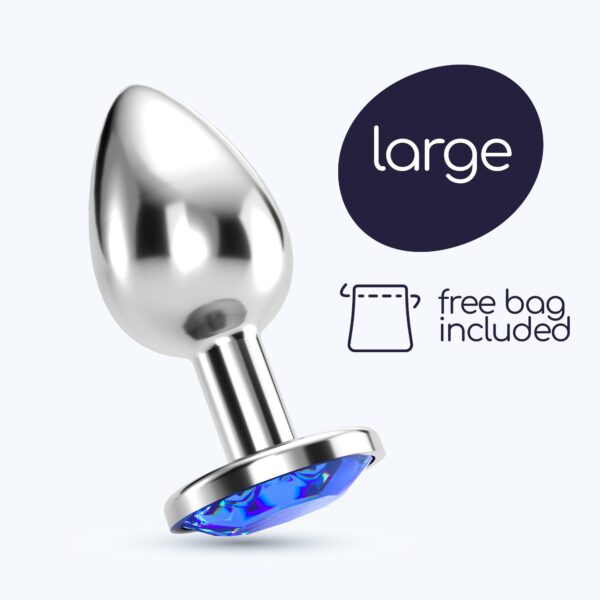 PLUG ANAL JOYA BIJOU AZUL GRANDE CRUSHIOUS CON BOLSA ATERCIOPELADA GRATIS - Imagen 8