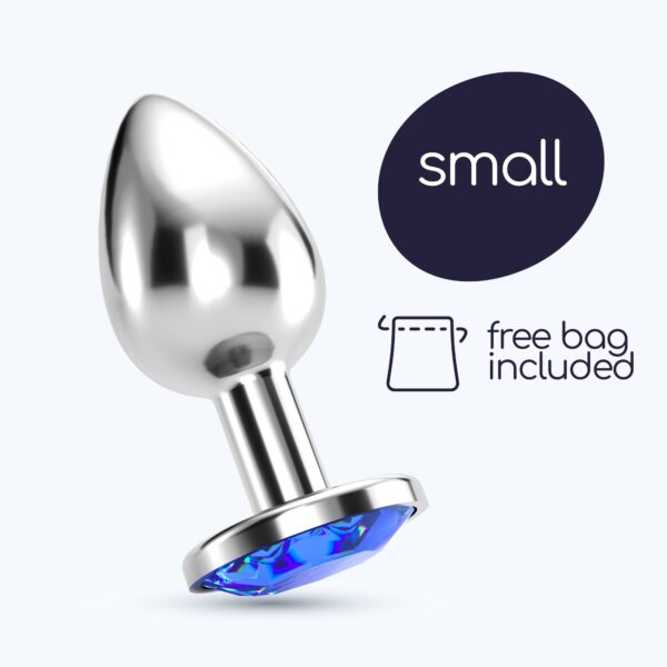 PLUG ANAL JOYA BIJOU AZUL PEQUEÑO CRUSHIOUS CON BOLSA ATERCIOPELADA GRATIS - Imagen 8