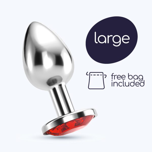 PLUG ANAL JOYA BIJOU ROJO GRANDE CRUSHIOUS CON BOLSA ATERCIOPELADA GRATIS - Imagen 8