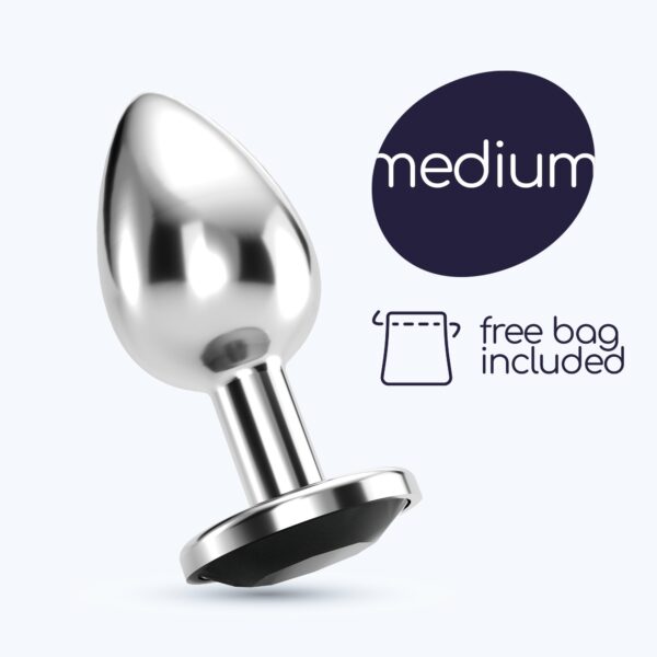 PLUG ANAL JOYA BIJOU NEGRO MEDIANO CRUSHIOUS CON BOLSA ATERCIOPELADA GRATIS - Imagen 8