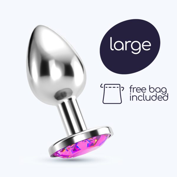 PLUG ANAL JOYA BIJOU ROSA GRANDE CRUSHIOUS CON BOLSA ATERCIOPELADA GRATIS - Imagen 8
