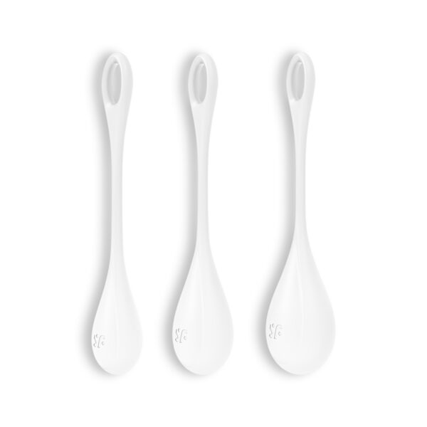 CONJUNTO DE 3 BOLAS KEGEL YONI POWER 1 SATISFYER BLANCAS - Imagen 6