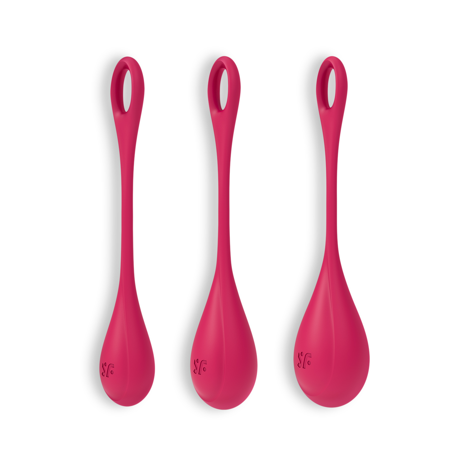 CONJUNTO DE 3 BOLAS KEGEL YONI POWER 1 SATISFYER ROJAS - Imagen 6