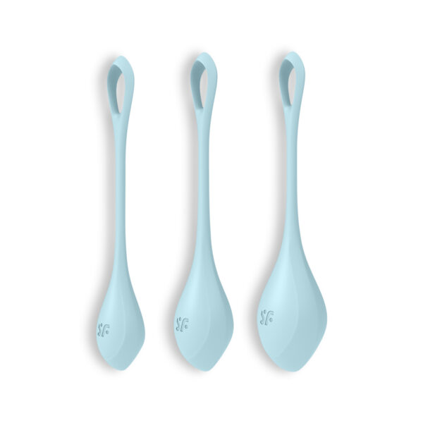 CONJUNTO DE 3 BOLAS KEGEL YONI POWER 2 SATISFYER AZULES - Imagen 6