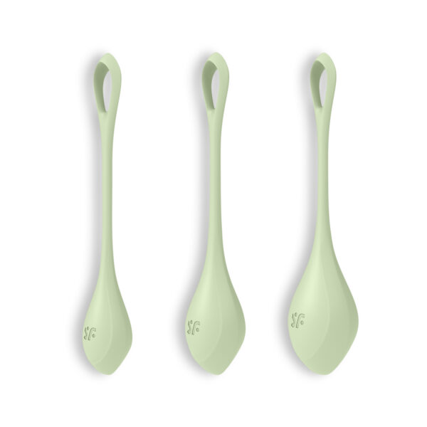 CONJUNTO DE 3 BOLAS KEGEL YONI POWER 2 SATISFYER VERDES - Imagen 6