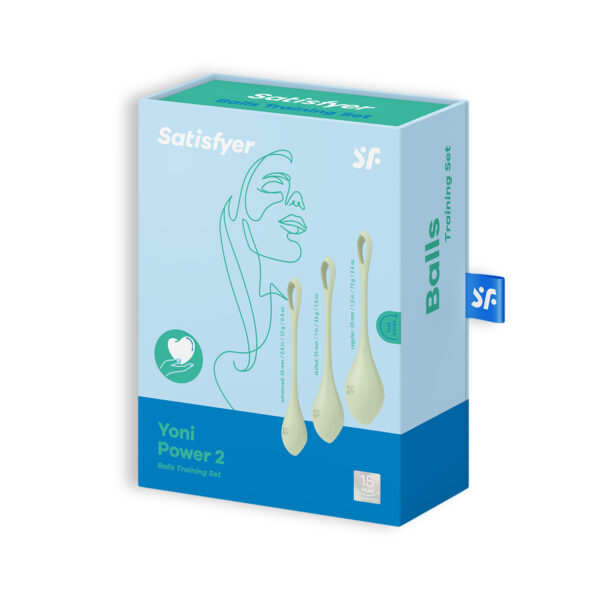 CONJUNTO DE 3 BOLAS KEGEL YONI POWER 2 SATISFYER VERDES - Imagen 5