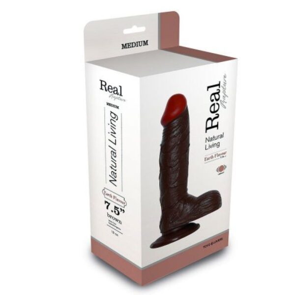 VIBRADOR REALÍSTICO REAL RAPTURE EARTH FLAVOUR 7.5'' NEGRO - Imagen 3