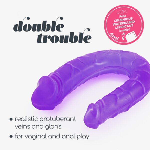 CONSOLADOR DOBLE DOUBLE TROUBLE CRUSHIOUS MORADO - Imagen 7