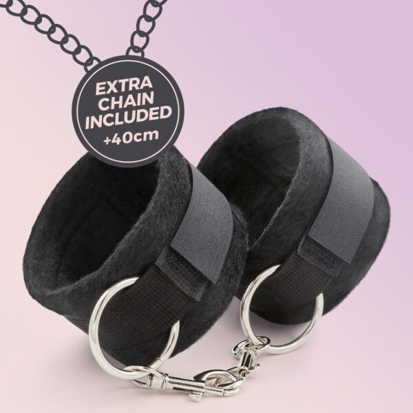 ESPOSAS DE VELCRO TOUGH LOVE CON CADENA DE 40CM EXTRA CRUSHIOUS NEGRAS - Imagen 7
