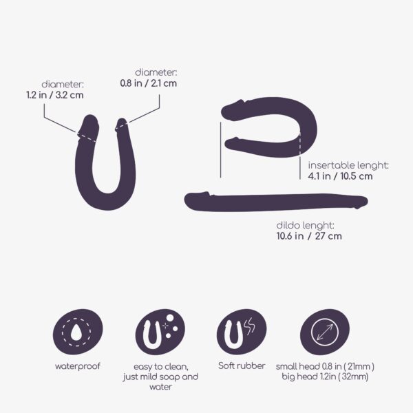 DEEP DIVER DILDO DOBLE CON LUBRICANTE ANAL 50ML CRUSHIOUS MORADO - Imagen 6