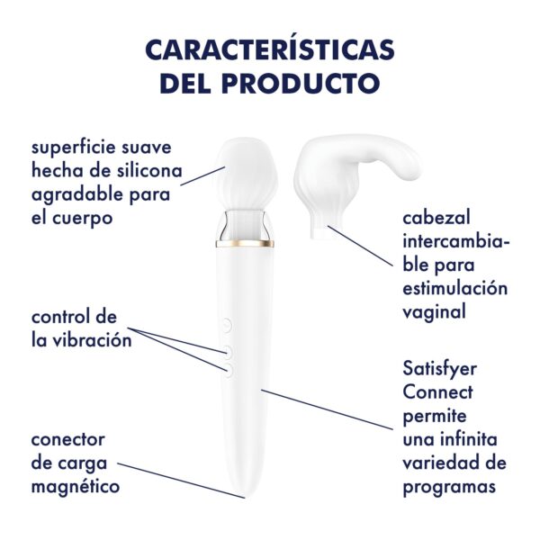 MASAJEADOR DOUBLE WAND-ER CON APP SATISFYER - Imagen 12