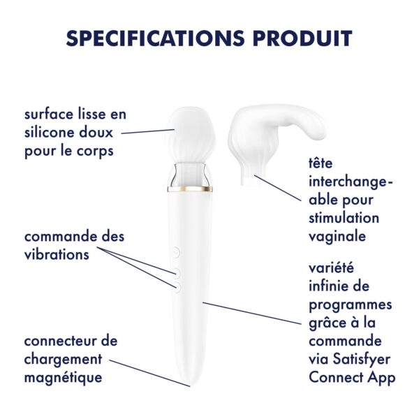 MASAJEADOR DOUBLE WAND-ER CON APP SATISFYER - Imagen 15