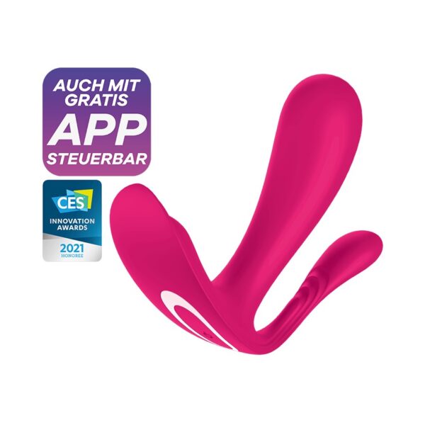 ESTIMULADOR DEL PUNTO-G Y ANAL TOP SECRET + CON APP SATISFYER ROSA - Imagen 3