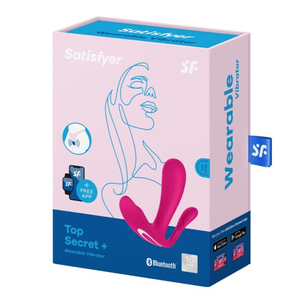 ESTIMULADOR DEL PUNTO-G Y ANAL TOP SECRET + CON APP SATISFYER ROSA - Imagen 7