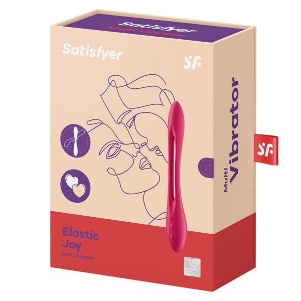 VIBRADOR ELASTIC JOY SATISFYER ROJO - Imagen 9