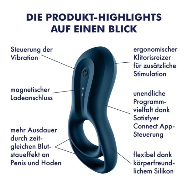 ANILLO VIBRADOR EPIC DUO CON APP SATISFYER - Imagen 13